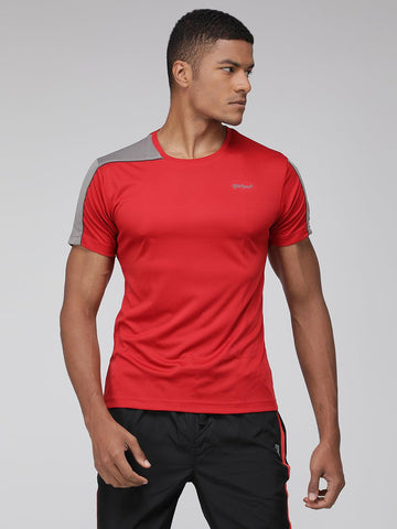 Sporto Men's Athletic Jersey Quick Dry T-Shirt - Red - Sporto by Macho