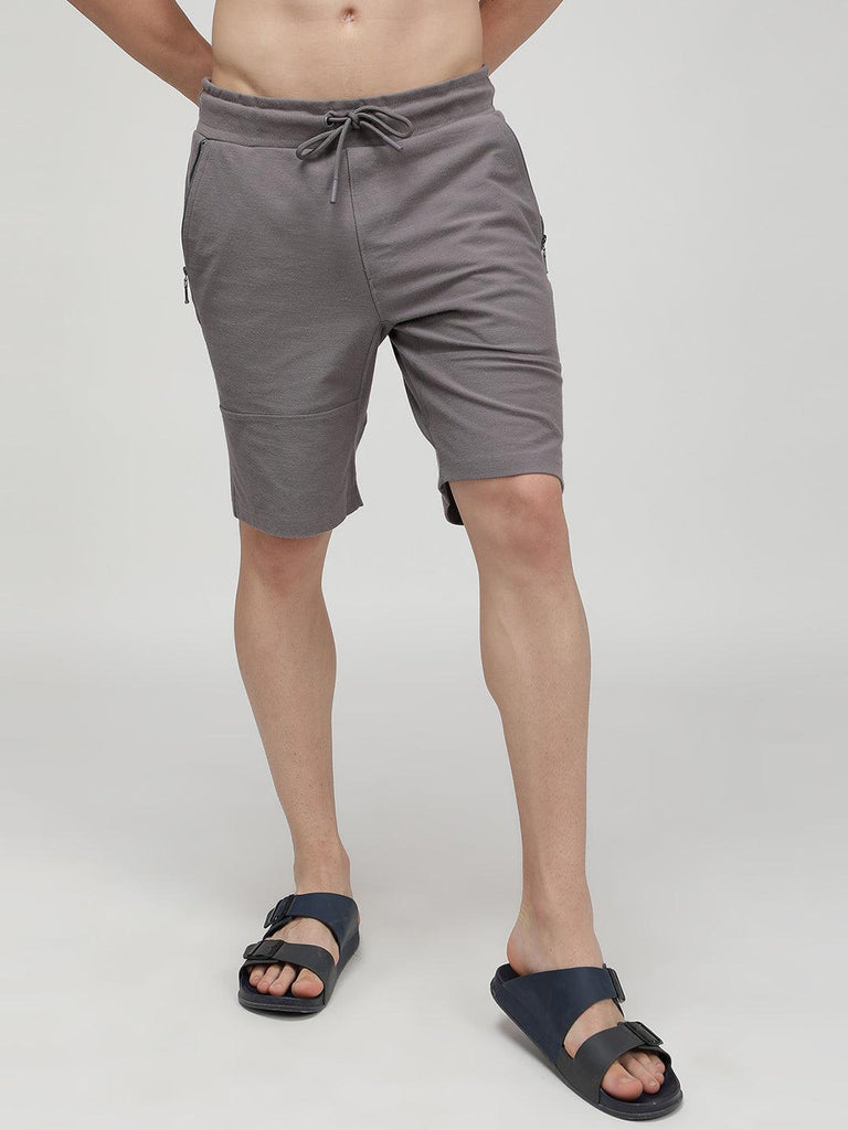 Sporto Men's Cotton Bermuda Shorts - Charcoal Grey - Sporto by Macho