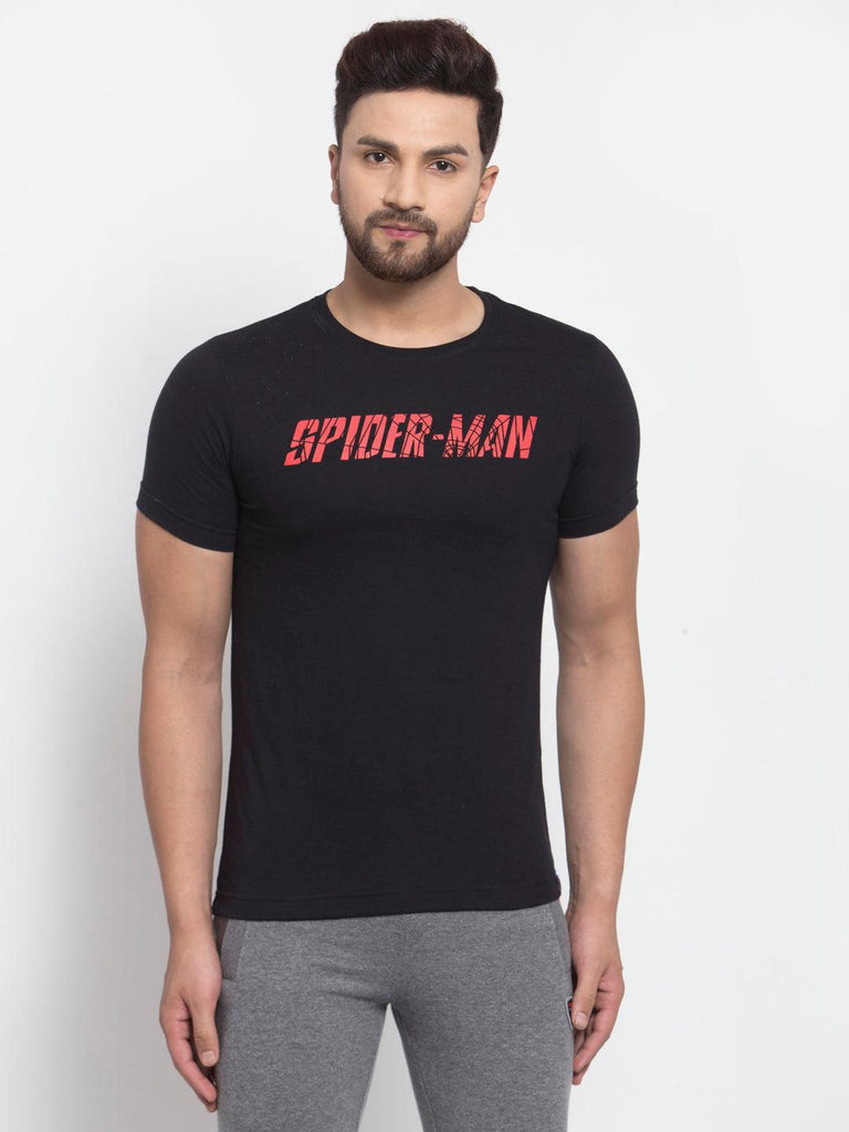 Sporto Men's Spider man Print T-Shirt - Black - Sporto by Macho