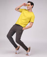Round Neck Fluyid Cotton Rich, Solid Colour T-shirt Pack of 2