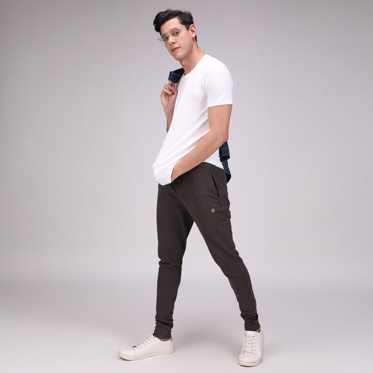Round Neck Fluyid Cotton Rich, Solid Colour T-shirt Pack of 2