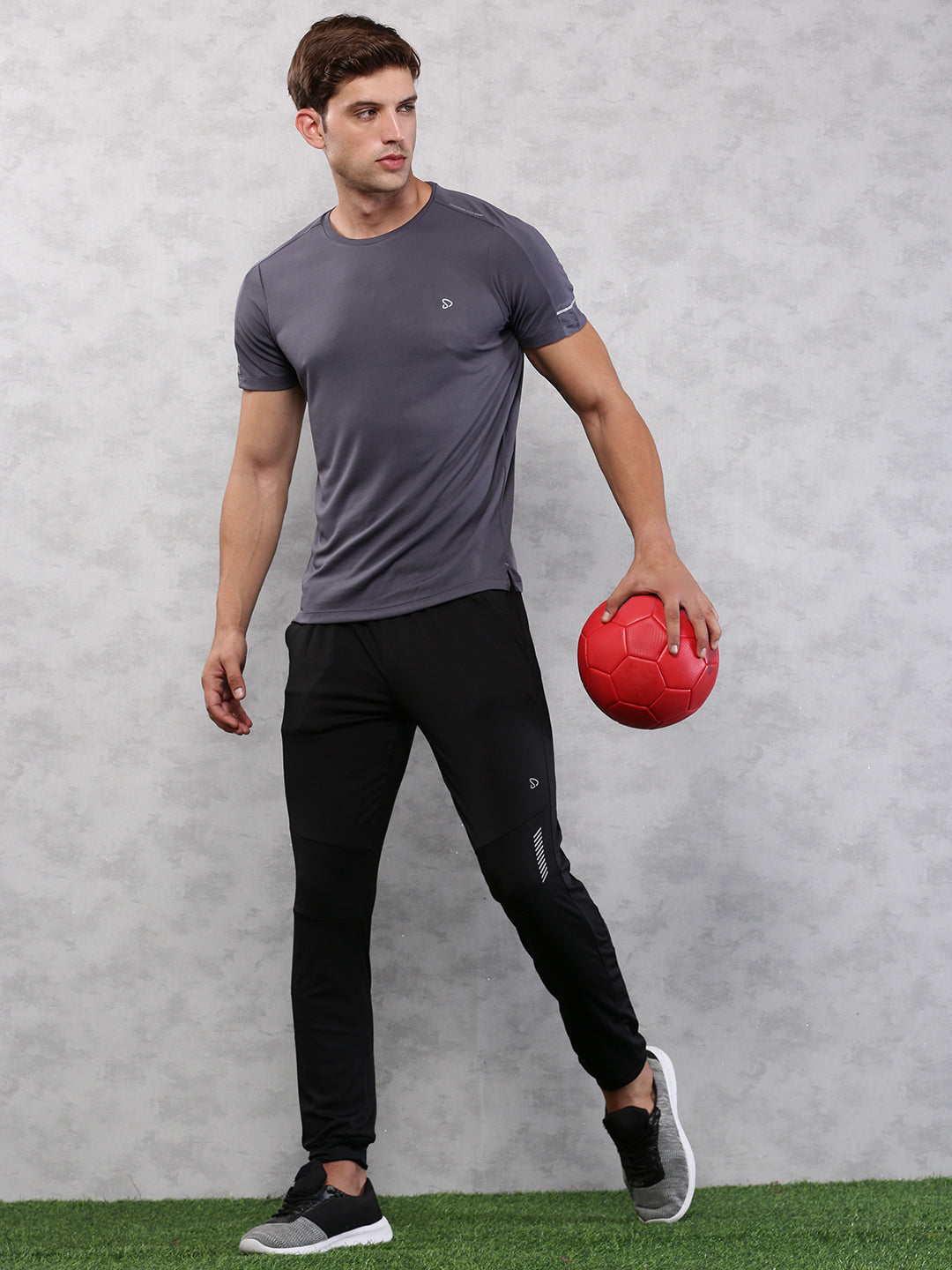 Instacool Solid Jersey Tee - Charcoal