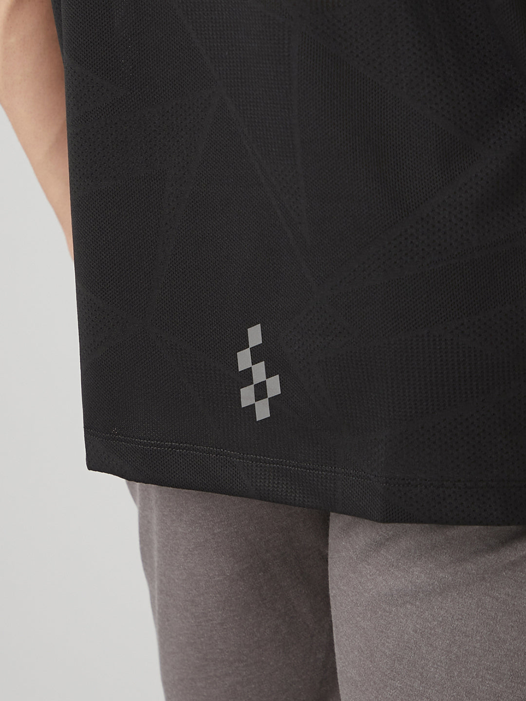 Instacool Printed Jersey Tee - Black