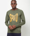 Sporto Crew Neck Printed Sweatshirt - Olive