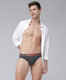 Sporto Men's Cotton Brief - Charcoal