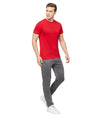 Cotton Blend Tees – Round & V-Neck (Grey With Flakes + Pure Red)