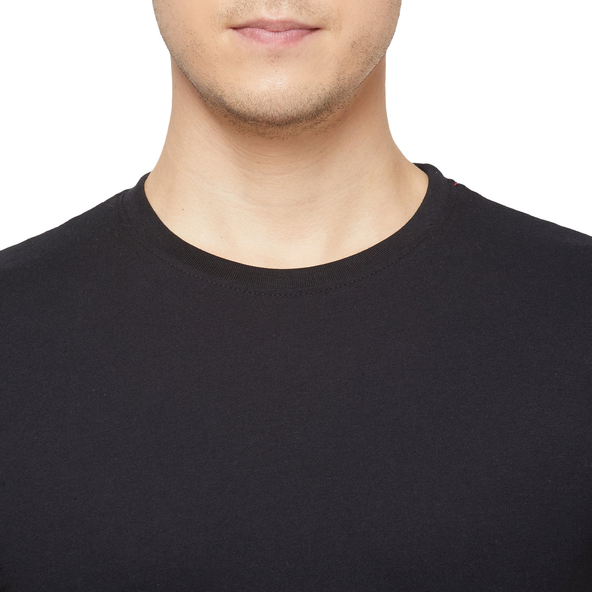 Cotton Blend Tees – Round & V-Neck (Sapphire Blue + Black)