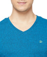 Cotton Blend Tees – Round & V-Neck (Sapphire Blue + Black)