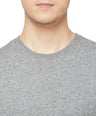 Blue Cotton  Bermuda with Zipper Pockets + Grey Solid T-Shirt Combo