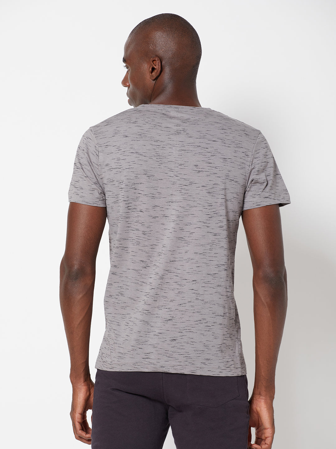Cotton Blend Tees – Round & V-Neck (Grey With Flakes + Pure Red)