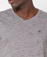 Cotton Blend Tees – Round & V-Neck (Grey With Flakes + Pure Red)