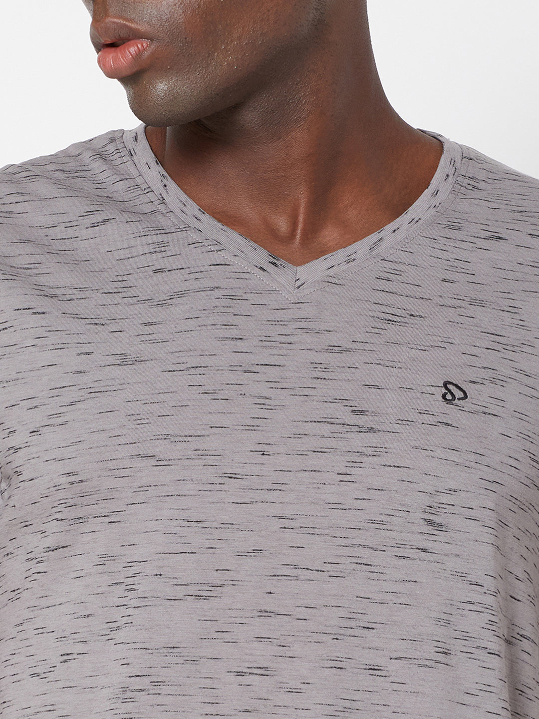 Cotton Blend Tees – Round & V-Neck (Grey With Flakes + Pure Red)