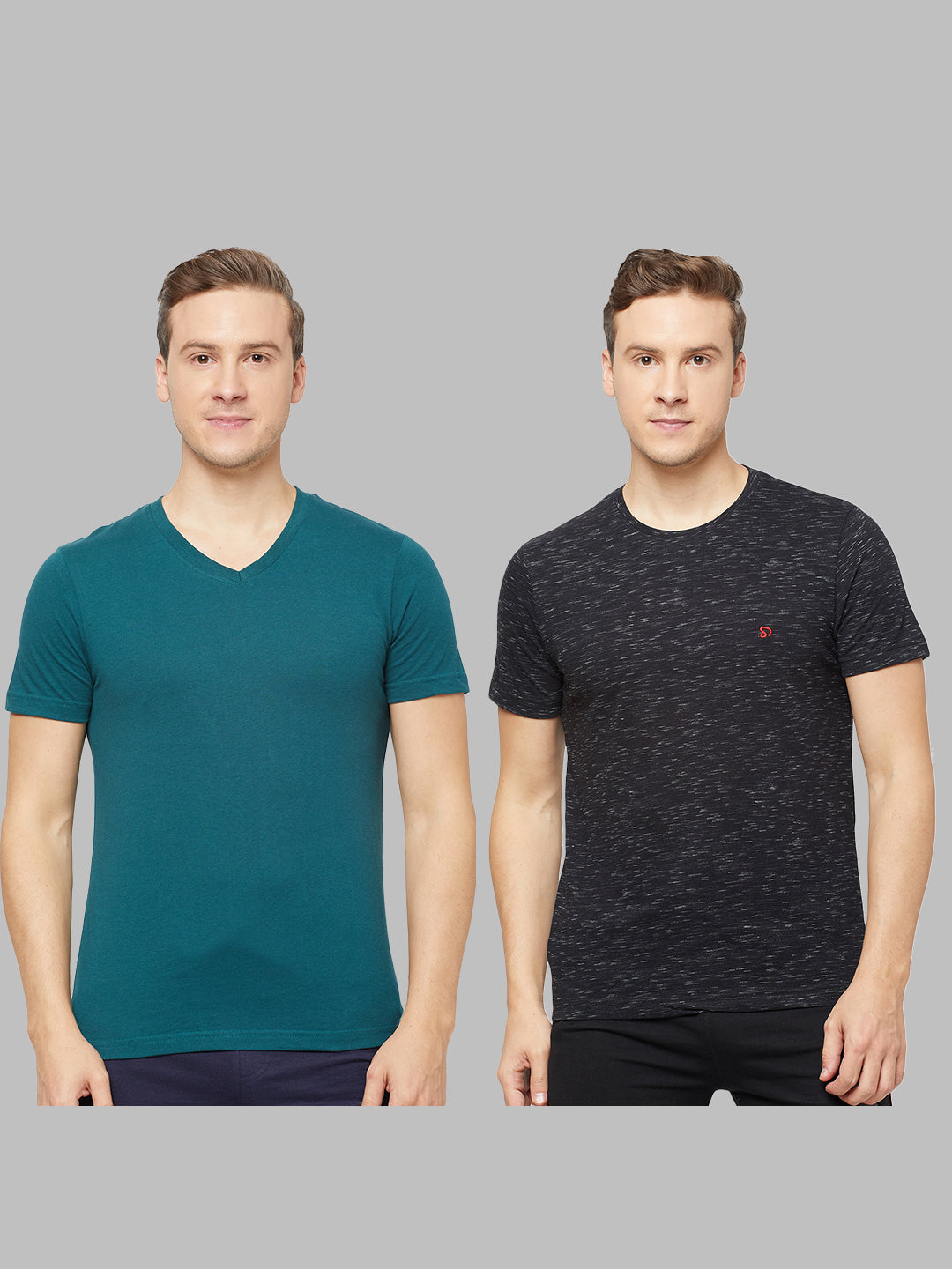 Cotton Blend Tees – Round & V-Neck - Combo