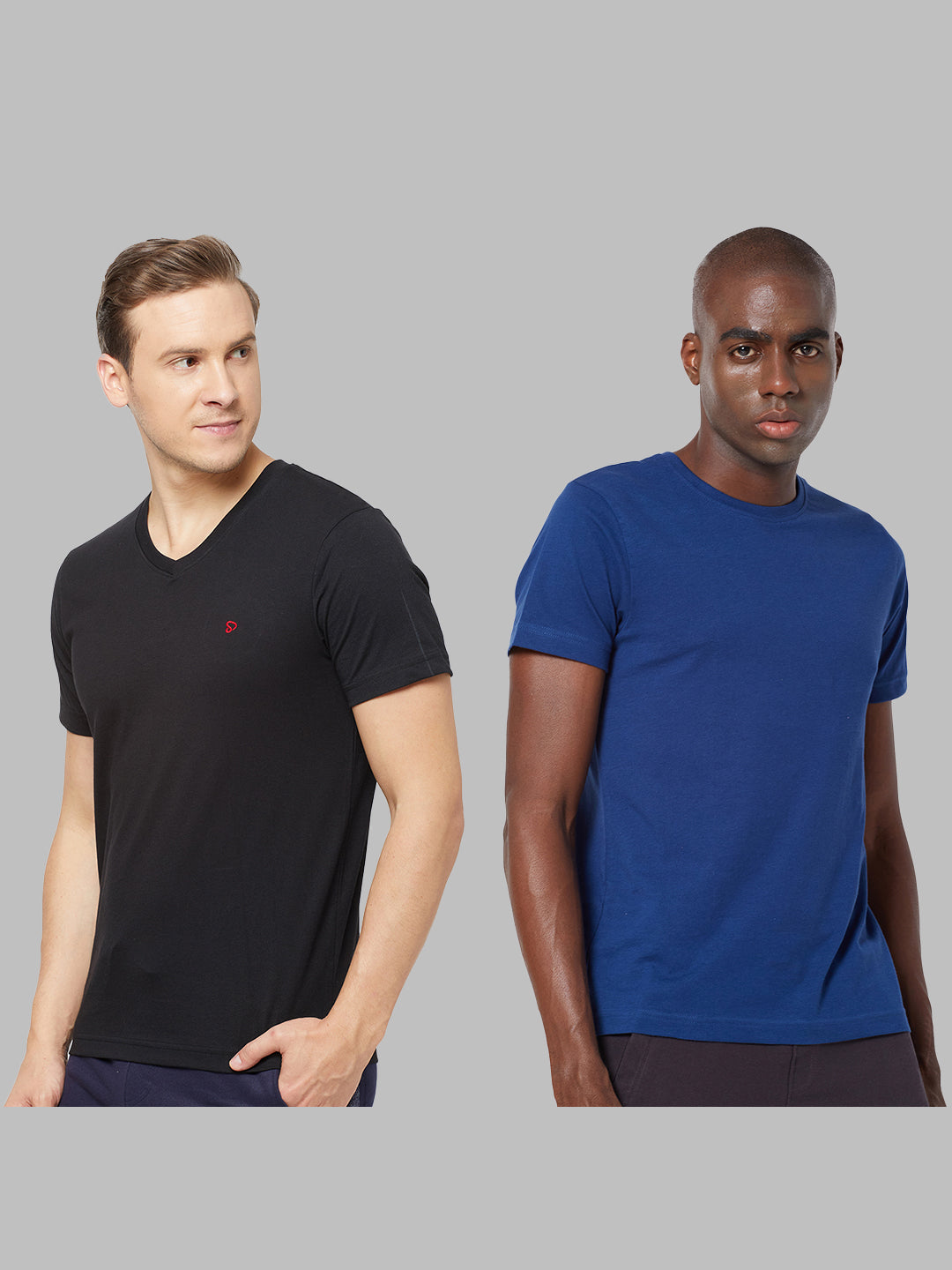 Cotton Blend Tees – Round & V-Neck - Combo
