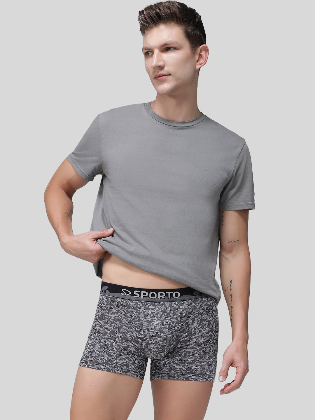 Sporto Men's Neo Trunks Multicolour pack of 3