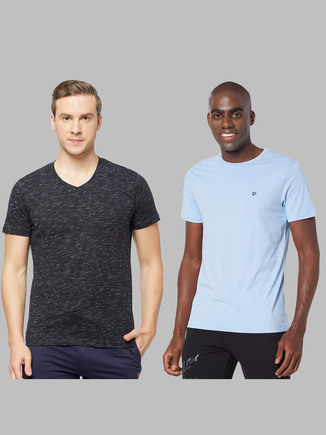 Cotton Blend Tees – Round & V-Neck - Combo