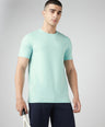 Fluyid Cotton Round Neck T-shirt - Ocean Aqua