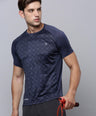 Sporto Men's Instacool Printed Jersey Tee - Navy