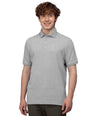Sporto Men's Anti Wrinkle Popcorn Solid Grey Milange Polo  T-shirt