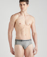 Sporto Metal Brief for Men | Cotton Spandex Mid-Rise Brief with Soft Shiny Waistband | Pack of 4 (Deep Green, Wine, Teal & Charcoal)