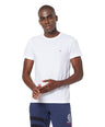 Blue Cotton Bermuda with Zipper Pockets + White Solid T-Shirt Combo