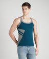 Men's Gym Vests with Side Contrast Panel