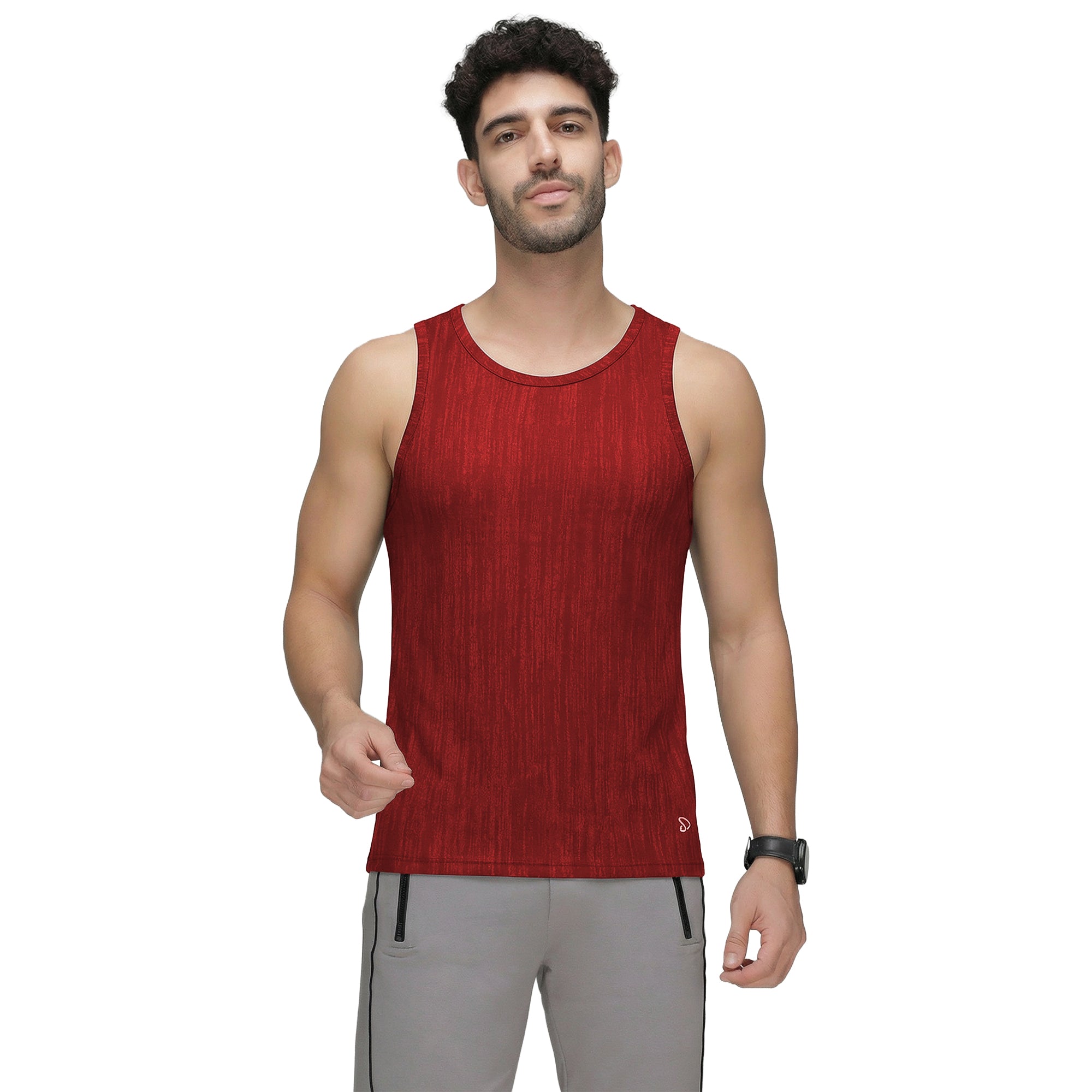 Sporto Men's InstaCool RD Self design Muscle Vest Anti odour and Moisture Wicking