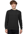 Sporto Men's Hexa-knit Round Neck Full Sleeve Black Sweatshirt