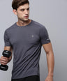 Sporto Men's Insta cool Solid Jersey tee - Charcoal
