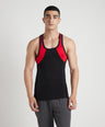 Sporto Men's  Cotton  Gym Vest with  Contrast  Panel Multicolour Pack of 3