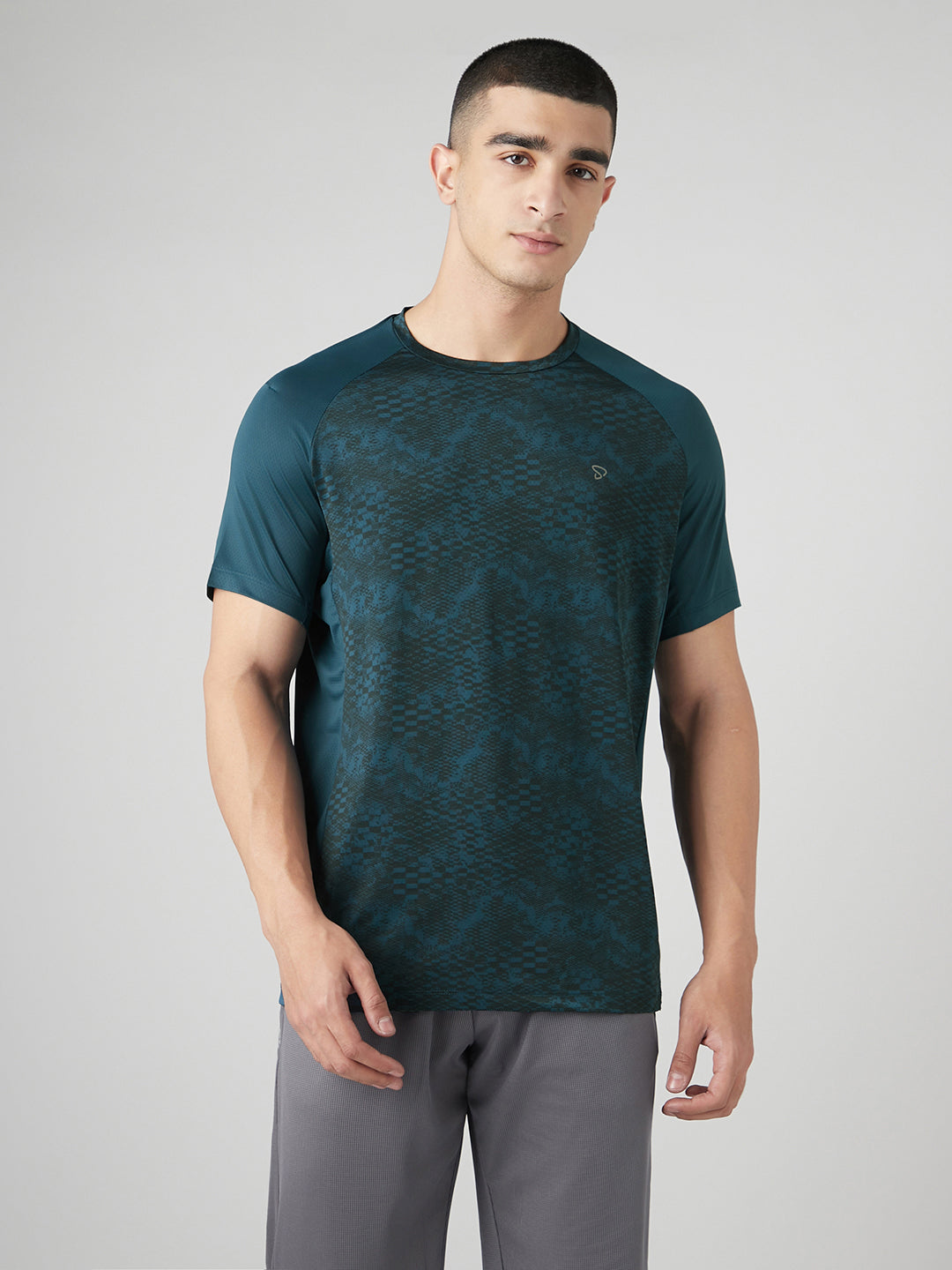 Sporto Men's Instacool Printed Jersey Tee - Air force