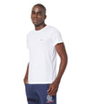 Blue Cotton Bermuda with Zipper Pockets + White Solid T-Shirt Combo