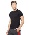 Cotton Blend Tees – Round & V-Neck (Sapphire Blue + Black)
