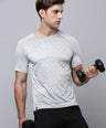 Sporto Men's Instacool Printed Jersey Tee - Light Grey