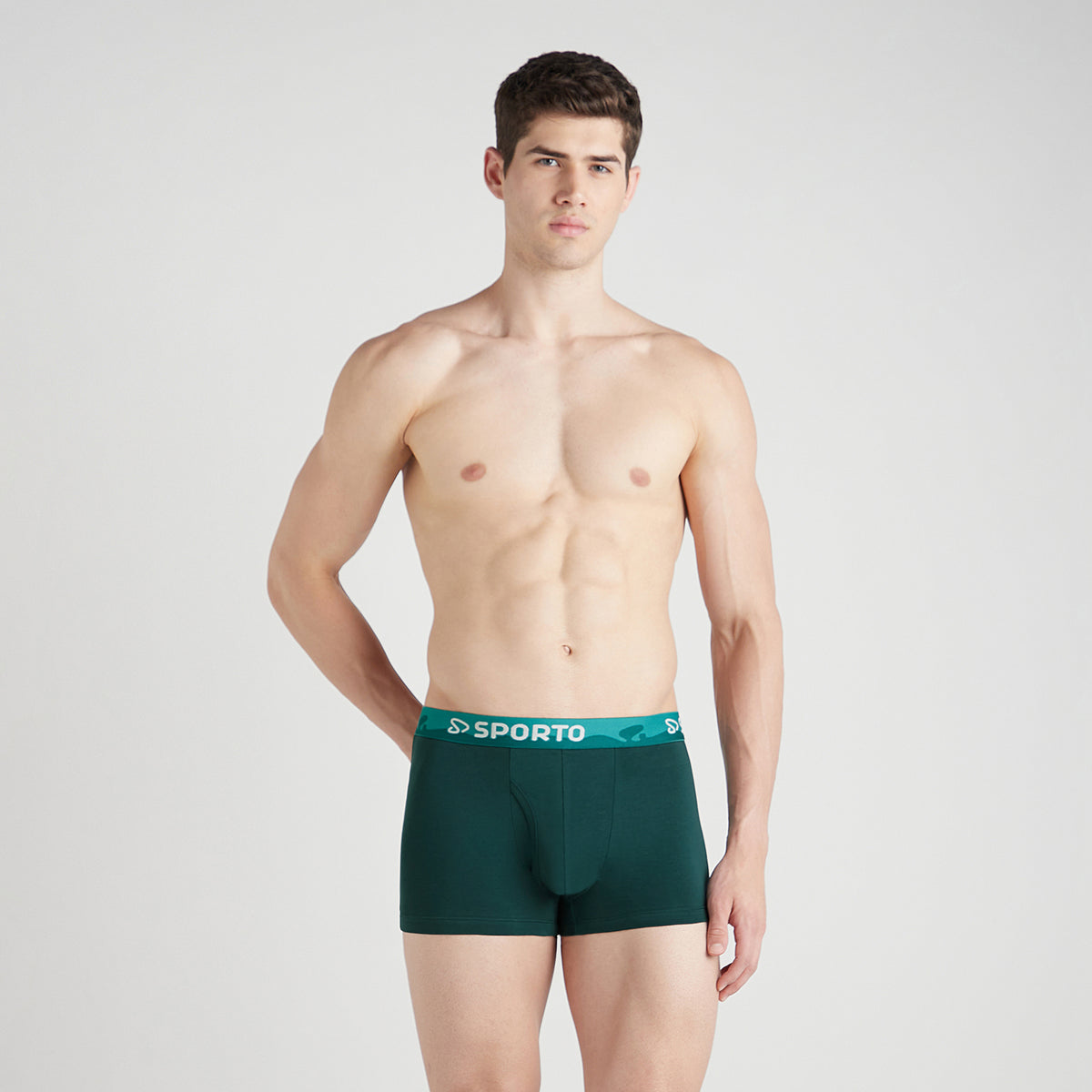 Sporto Shapelock Men's Solid Spandex Square Trunk