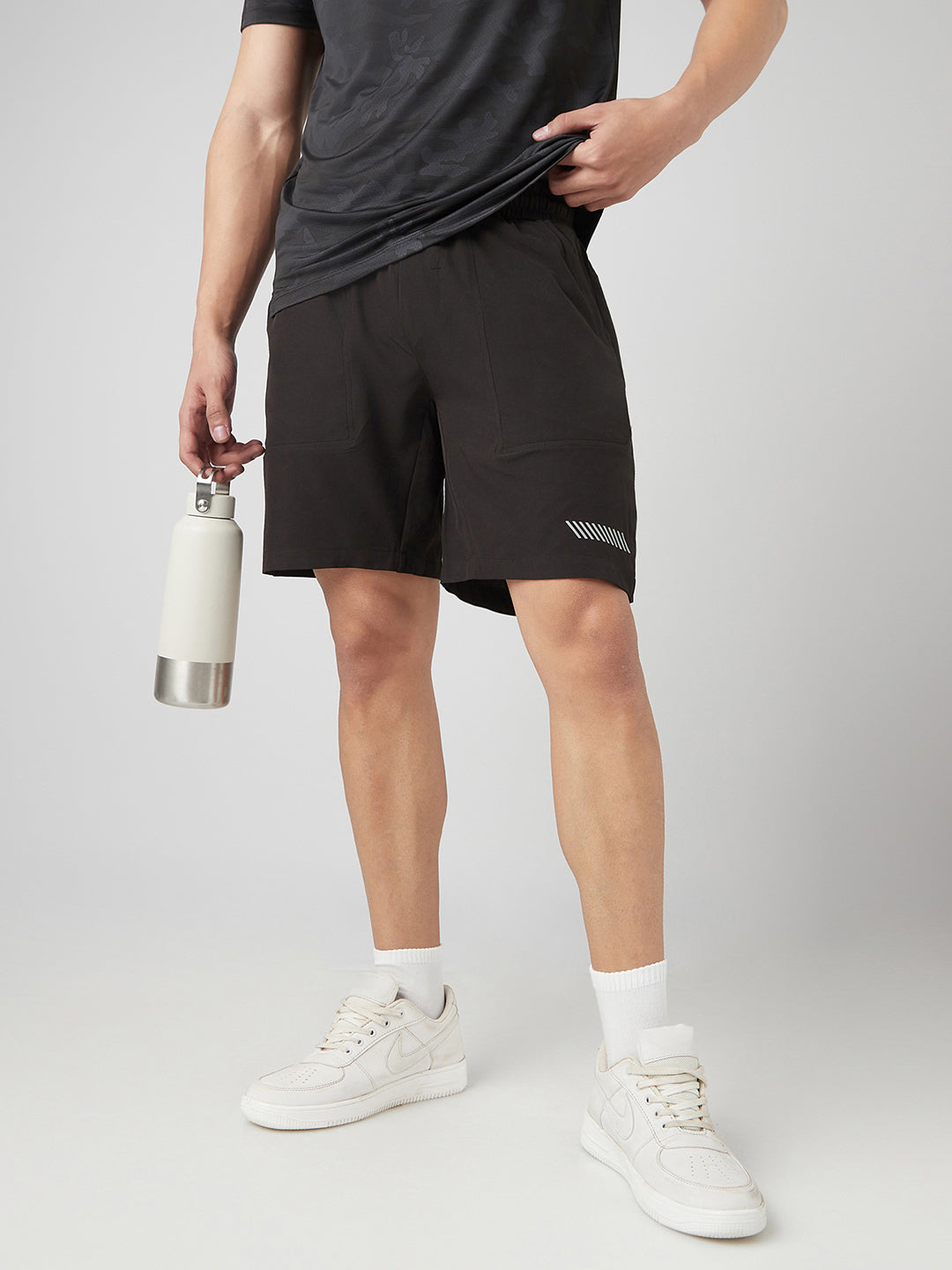 Sporto Men's Ultra Light Shorts Dry fit Bermuda Shorts - Black