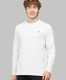 Sporto Men's Hexaknit Fullsleeve White T-shirts