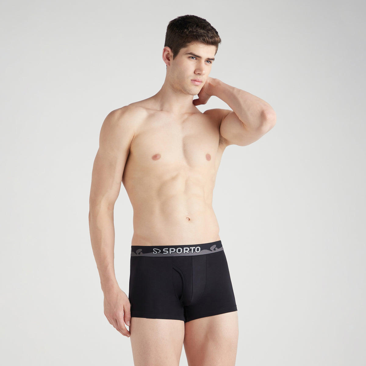 Sporto Shapelock Men's Solid Spandex Square Trunk