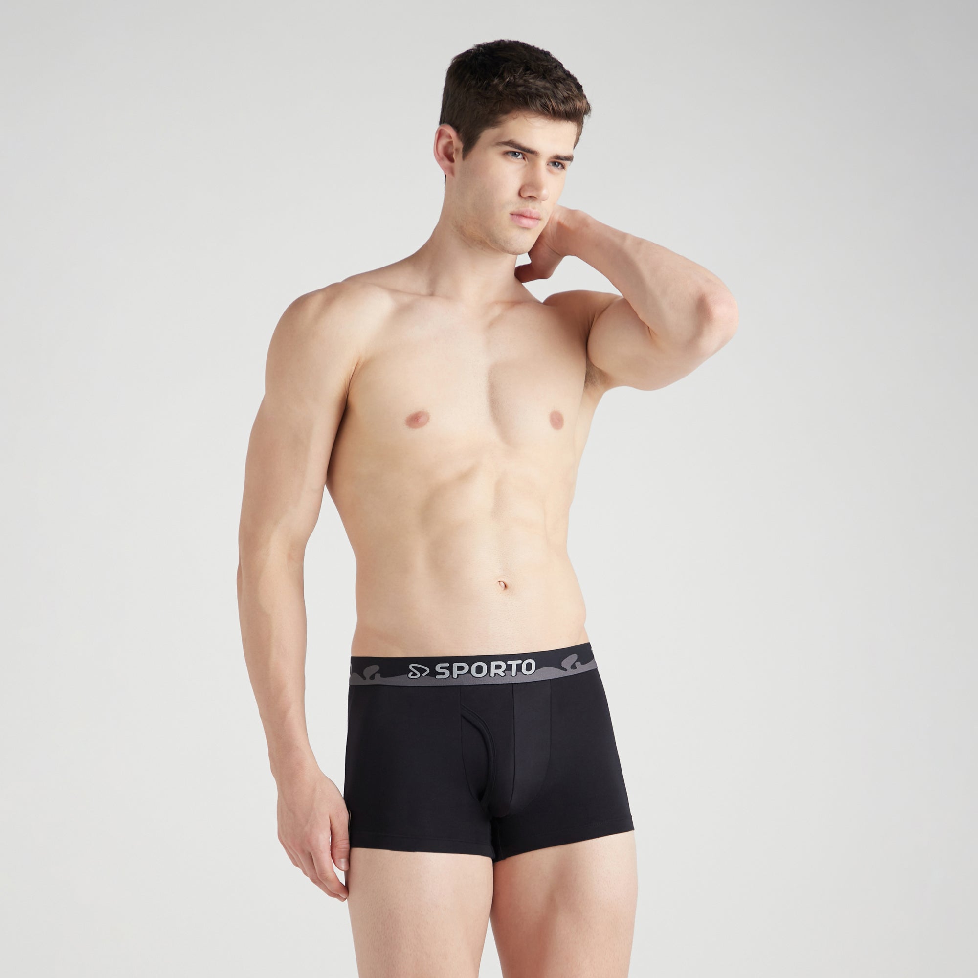 Sporto Shapelock Men's Square Trunks (Pack Of 2)