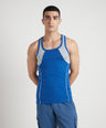 Sporto Men's  Cotton  Gym Vest with  Contrast  Panel Multicolour Pack of 3