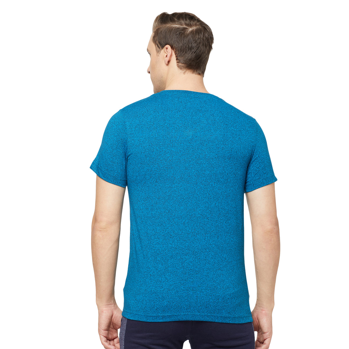 Cotton Blend Tees – Round & V-Neck (Sapphire Blue + Black)