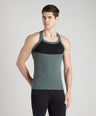 Sporto Men's  Cotton  Gym Vest with  Contrast  Panel Multicolour Pack of 3