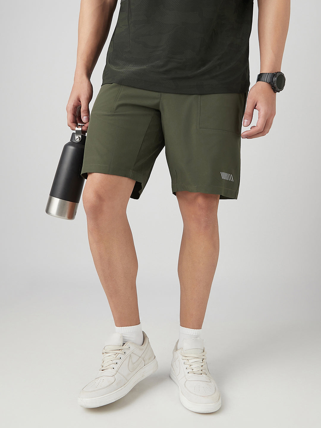 Sporto Men's Ultra Light Shorts Dry fit Bermuda Shorts - Olive