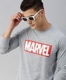 Sporto Marvel Printed Sweatshirt for Men | Grey Melange