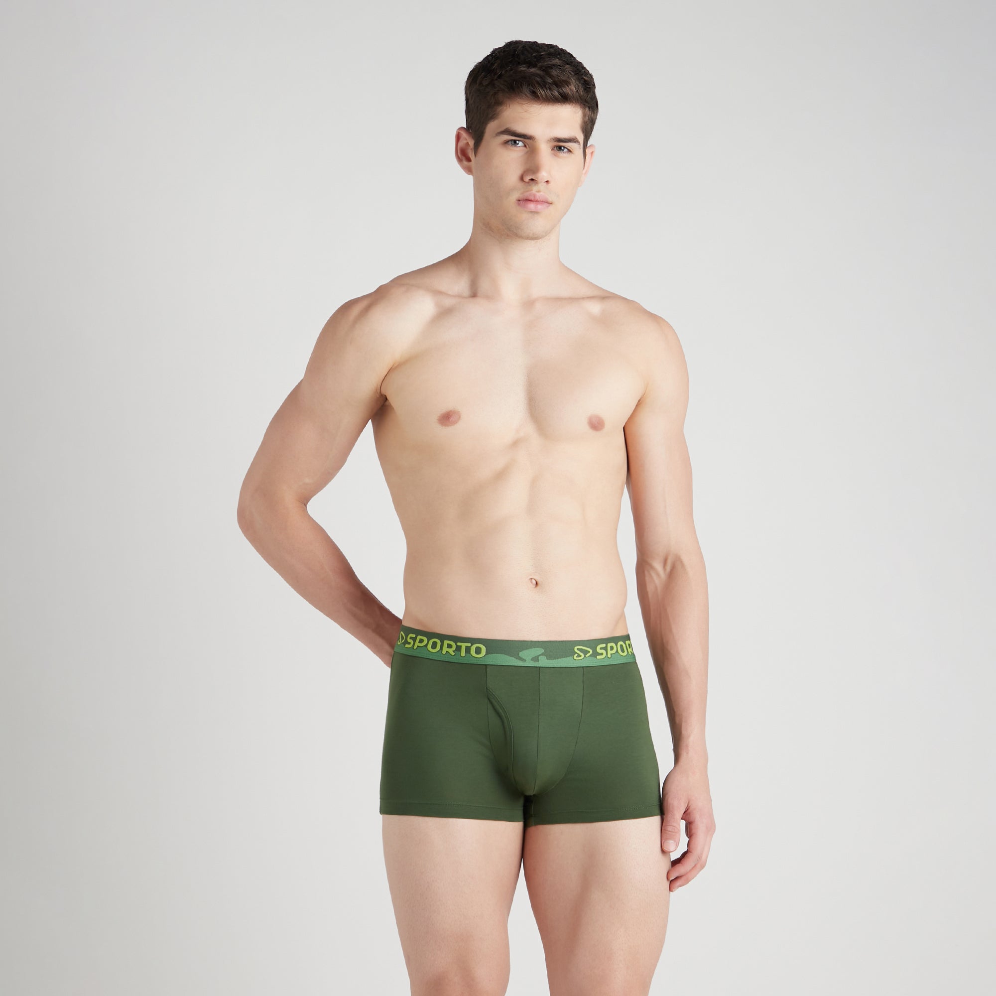 Sporto Shapelock Men's Square Trunks (Pack Of 2)