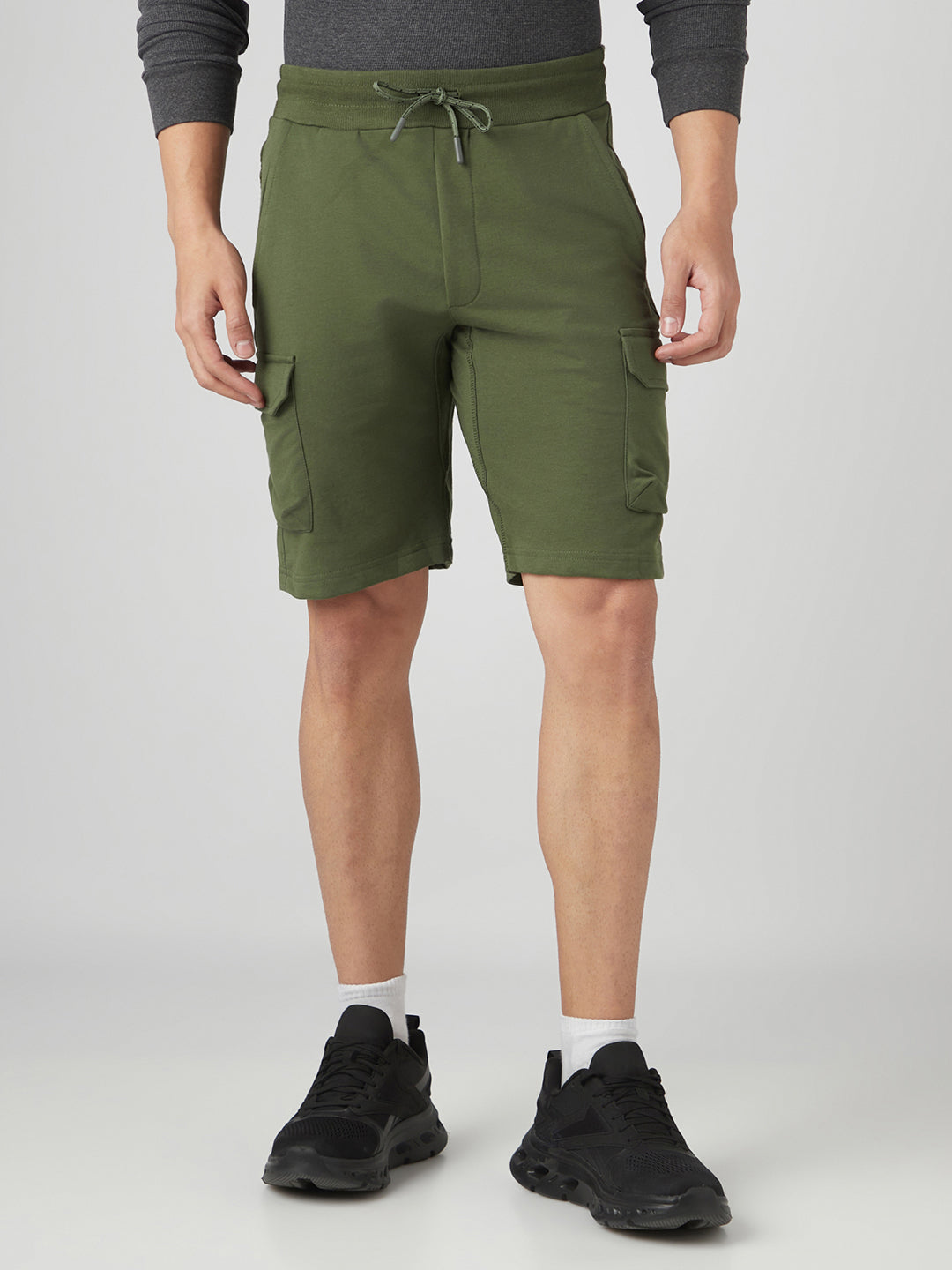 Sporto Men's Cotton Bermuda Shorts with 6 Pocket - Green