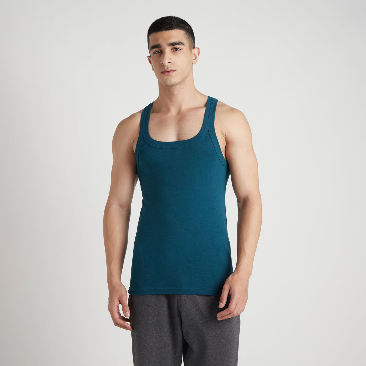 Men's Solid Gym Vests - Pack of 2