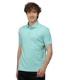 Sporto Men's Anti Wrinkle Popcorn Solid Island Paradise Polo  T-shirt