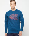 Sporto Crew Neck Printed Sweatshirt - Sailor Blue