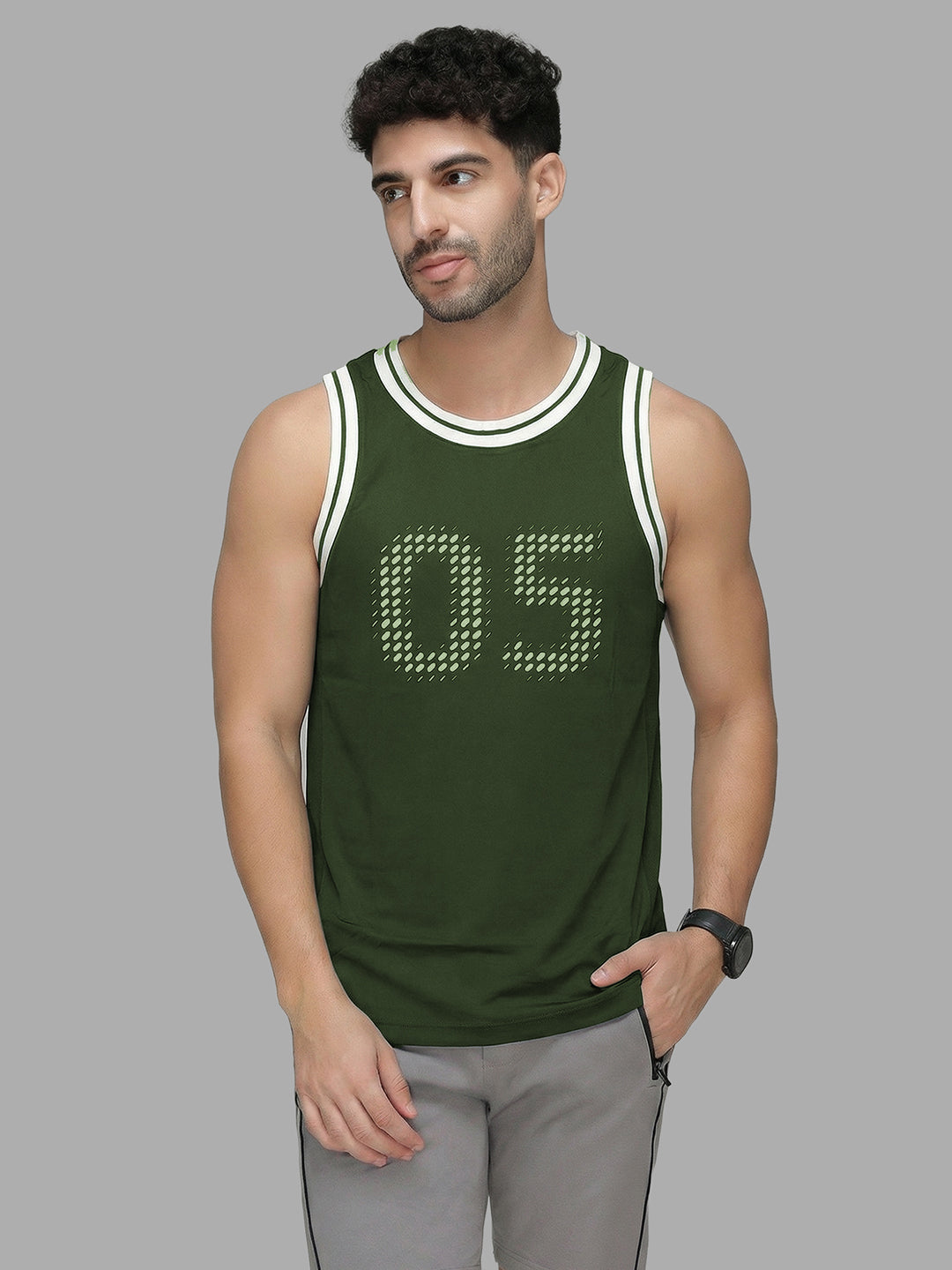 Sporto Men's InstaCool Basketball OL Muscle Vest Anti odour and Moisture Wicking